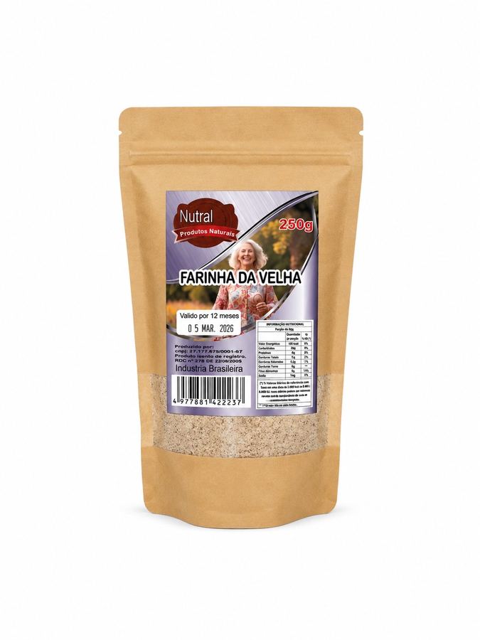 Farinha da Velha Nutral 250g  O Segredo Tradicional de Vitalidade e Saúde